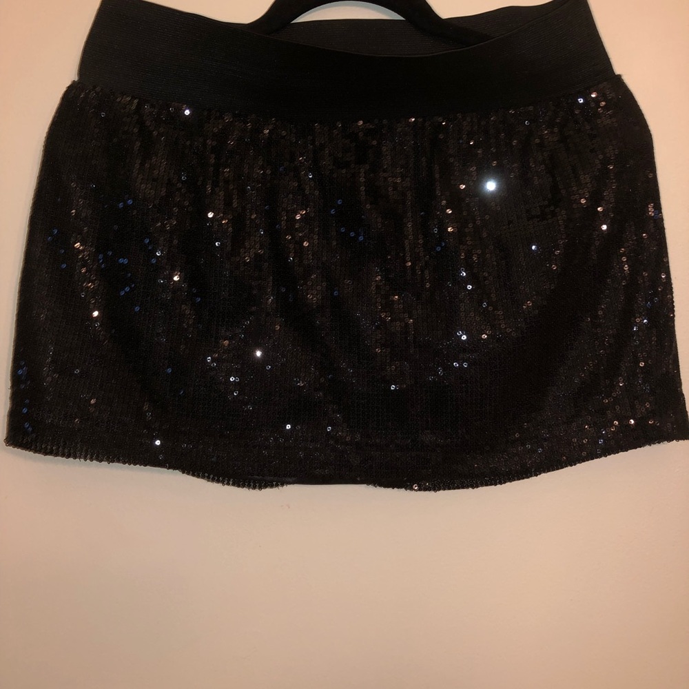 G by Guess Black Sequin Mini Skirt